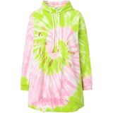 Angel of Style Angel of Style - Dames - Hoodie A-lijn batikprint afgeronde zoom - Roze - Maat 42+