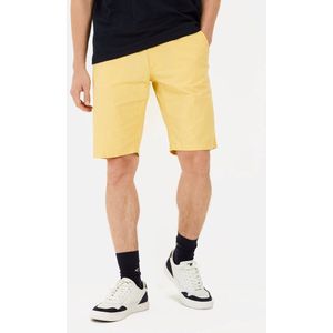 camel active Chinoshort van katoen met stretch - Maat menswear-31IN - Geel