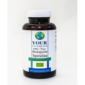 100% Vegan Your Vitamines Bio Spirulina 500mg 120 VCAPS