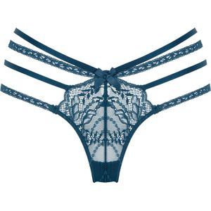 Hunkemöller - String Lorraine - Blauw - Dames Lingerie
