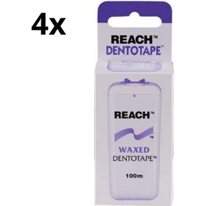 Johnson & Johnson Reach Dentotape Waxed - 4 x 100 m - Voordeelverpakking