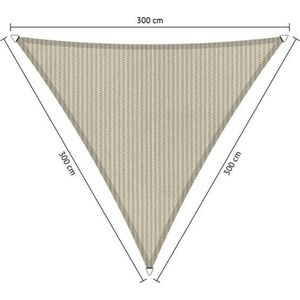Shadow Comfort® Gelijkzijdige driehoek schaduwdoeken - UV Bestendig - Zonnedoek - 300 x 300 x 300 CM - Sahara Sand