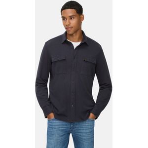 camel active Shirt met lange mouwen gemaakt van puur katoen - Maat menswear-S - Donkerblauw