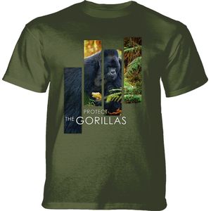 T-shirt Protect Gorilla Split Portrait Green 3XL