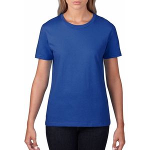 Basic ronde hals t-shirt blauw voor dames - Casual shirts - Dameskleding t-shirt blauw S (36/48)