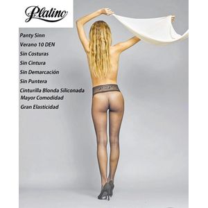 Platino Sinn 10 panty met naadloos broekje huid - beige