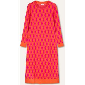Dazzling jersey dress long sleeves 30 Edison block Very Berry Pink: M