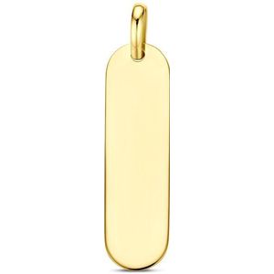 14K geelgouden graveerhanger 29 mm - 4034350