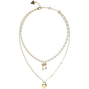 GUESS All You Need Is Love Dames Ketting Staal - Goudkleurig