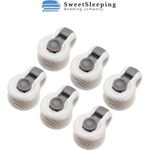 SweetSleeping Dekbed clips - Stevige Dekbed Klemmen - 6 Stuks - Clips voor Dekbed - Dekbed Knijpers - Dekbed - Dekbedovertrek - Clips - Klemmen - Grijs