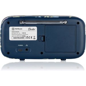 VQ Dexter - Draagbare Digitale Radio - Blauw - LCD - DAB, FM