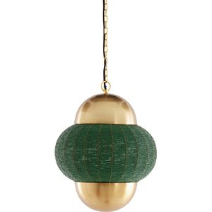 Light & Living Hanglamp Cetara - Kralen - 33cm - Donkergroen/Brons