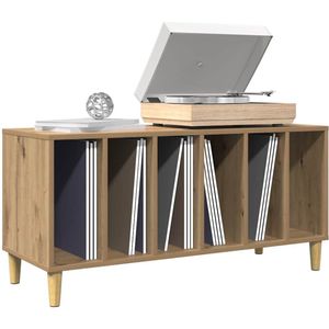 Platenspeler Meubel - LP-kast - Platenspelerkast - Draaitafelstandaard - Platenspelerstandaard - Vintage Displayplank - Artisan Eiken