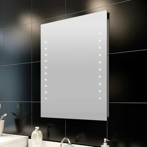 Spiegel met LED-verlichting | 50 x 60 cm | Laag wattage – Weinig stroom | Warm Wit – LED-Spiegel | Badkamerspiegel BESCHRIJVING