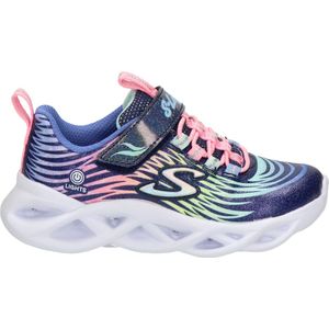 Skechers Twisty Brights meisjes sneaker - Blauw multi - Maat 27