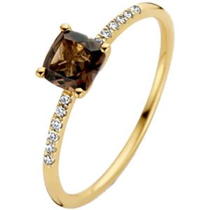 Blush Ring Bruine Kwarts en Diamant 1638YDS/54