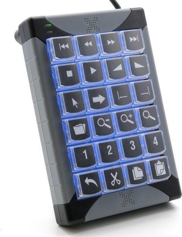 P&I Engineering - XK-24 Toetsenbord - USB - Zwart, Grijs