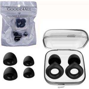 Goodz4All Zwarte Siliconen Oordoppen Slapen Snurken Festival - 3 Verschillende Maten - Met Handige Opbergdoos - Hygiënische Verzegeling