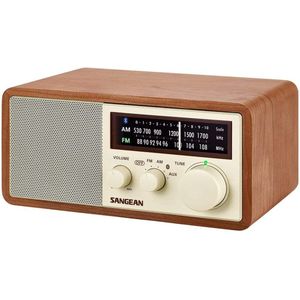 Houten Kast Radio - AM/FM met Bluetooth Verbinding