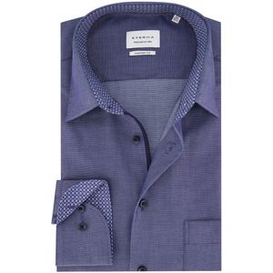 Eterna - Overhemd - Blauw - Katoen - Strijkvrij