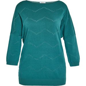 usha - Pullover - Langarm - Met Weit Rond Ausschnitt - Decoratief Detail