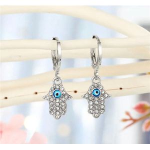 Akyol Evileye – evil – eye – blauwe evileye – oorbellen- hamza oorbel geluks oog oorbel – geluk – bescherming - boze oog oorbellen - turkse oog - nazar boncuk - cadeau voor vriendin - blauwe oog oorbellen - nazar - offerfeest - cadeau blauwe oog