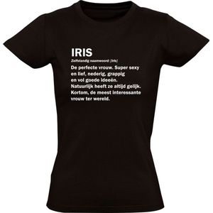 Iris grappig Dames t-shirt | verjaardag | cadeau | kado | shirt | Zwart