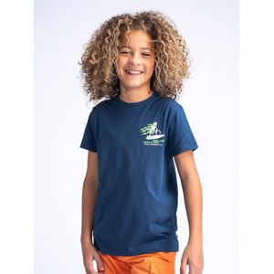 Petrol Industries - Jongens Backprint T-shirt Aquaflow - Blauw - Maat 176