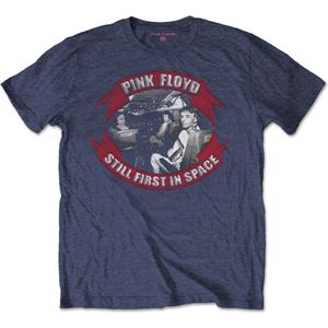 Pink Floyd - First In Space Vignette Heren T-shirt - S - Blauw