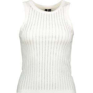 Vero Moda Top Vmmaiken Rhinestone Tank Top 10327481 Star White/rhinestone Dames Maat - M