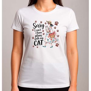 Sorry I can't I have plans with my cat - T Shirt - Cat - CuteCat - CatLover - CatLife - Kat - LieveKat - GrappigeKat - KattenLiefhebber - BestMom - MamaLeven