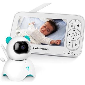 OxyFlowzy® - Babyfoon | Camera | Met app en display | Incl. monitor | Twee Weg Audio | Binnen Beveiligingscamera | Nachtzicht