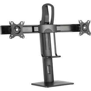 My Wall bureaustandaard voor 2 monitoren tot 27 inch - crossbar / full motion met veersysteem / zwart