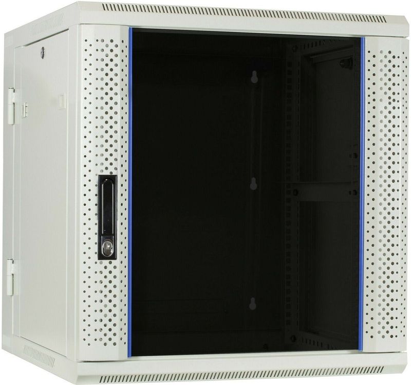 DSIT - 12U Wandkast - Witte Glazen Deur - Serverbehuizing - 19 Inch