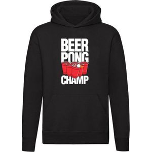 Beer pong champ | bier | drank | alcohol | drank spel | Feest |  Unisex | Trui | Sweater | Hoodie | Capuchon | Zwart
