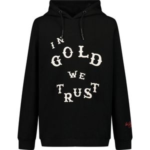 In Gold We Trust Western Hoodie - Zwart - Maat XXL