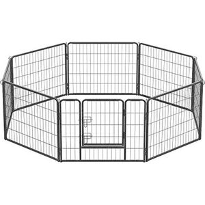 FurnStar - Puppy Run, Hondenren Buiten - 8 Roosters Elk 77 x 60 cm - Grijs