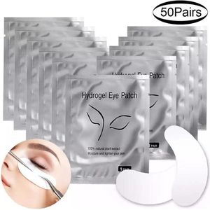 50 paar (100 stuks) EYE PADS-  EYE GEL PATCH-Wimper Sticker - Eye Pad Patches- PLUISVRIJ- Lashes - Gel Pads- Oogkussens-