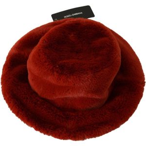 Rood bordeaux bont emmer hoed met brede rand