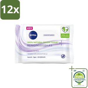 Nivea - Sensitive Reinigingsdoekjes - Voor Gevoelige Huid - 25 Doekjes - Voordeelverpakking - 12 stuks - Reinigingsdoekjes - Gevoelige huid