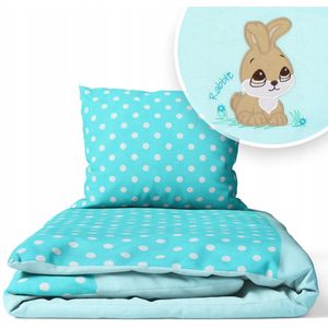 Kinderbeddengoed 2-delig 100x135cm Katoen met Konijn Applicatie