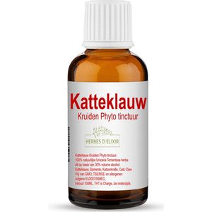 Herbes D'elixir Katteklauw Tinctuur - 100 ml - Ondersteunt het immuunsysteem