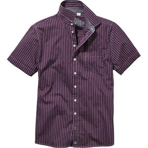 Jan Vanderstorm herren Gestreept Overhemd - 49/50 - donkerlila