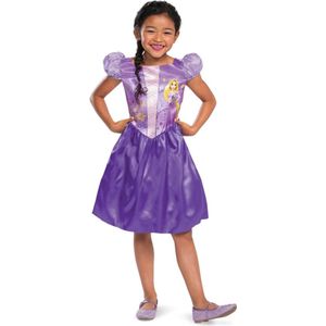 Smiffys - Disney Tangled Rapunzel Basic Plus Kostuum Jurk Kinderen - Kids tm 6 jaar - Paars/Roze