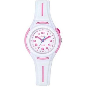 Tekday-kinderhorloge-Wit/Roze-Achtergrondverlichting-30MM-10ATM-Silicone band.