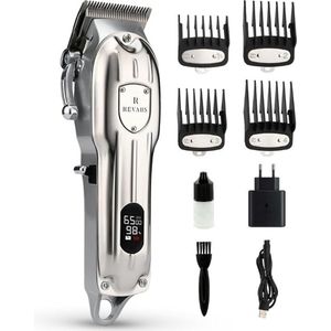 Luxe Tondeuse Mannen Hoofdhaar - Baardtrimmer - Bodygroomer - Draadloos - Tondeuses - Zilver