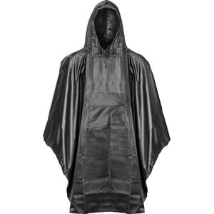 Luxe regenponcho - Poncho regen - Fietsponcho - Regenkleding - Dames & heren - One-size - Zwart