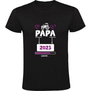 Papa Loading 2023 | Heren T-shirt | vader | dochter | kind | meisje | zwangerschap | in verwachting | baby | Wit