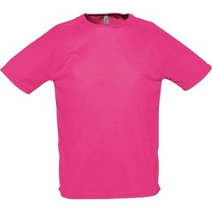 SOLS Heren Sportief T-Shirt met korte mouwen Performance (Neonroze)