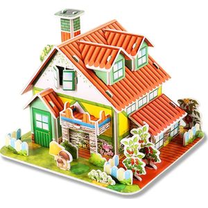 Ainy - 3D puzzel mini tuinhuisje: Miniatuur huisjes bouwpakket / knutselpakket / knutselen meisjes - hobby puzzels en creatief modelbouw voor kinderen & volwassenen | 30 stukjes - 14x13x11cm